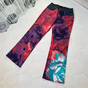 Just Cavalli all over print jeans